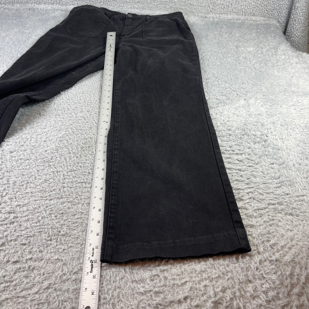 Royalty For Me Black Wide Leg Crop Pants Womens Size 10 High Rise Patch Pocket - Picture 8 of 11